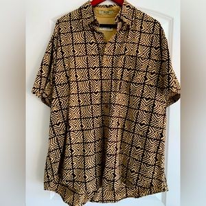Orvis Safari/Camp Short Sleeve Shirt with Exotic Tribal Print - XL